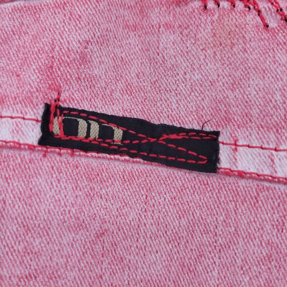 Y2K Drill Pants 32 Pastel 90s Goth Zip Off Convertible Barrel Skater Punk Edgy - Picture 6 of 8